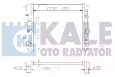 KALE OTO RADYATOR 362500 -  Радиатор, охлаждение двигателя